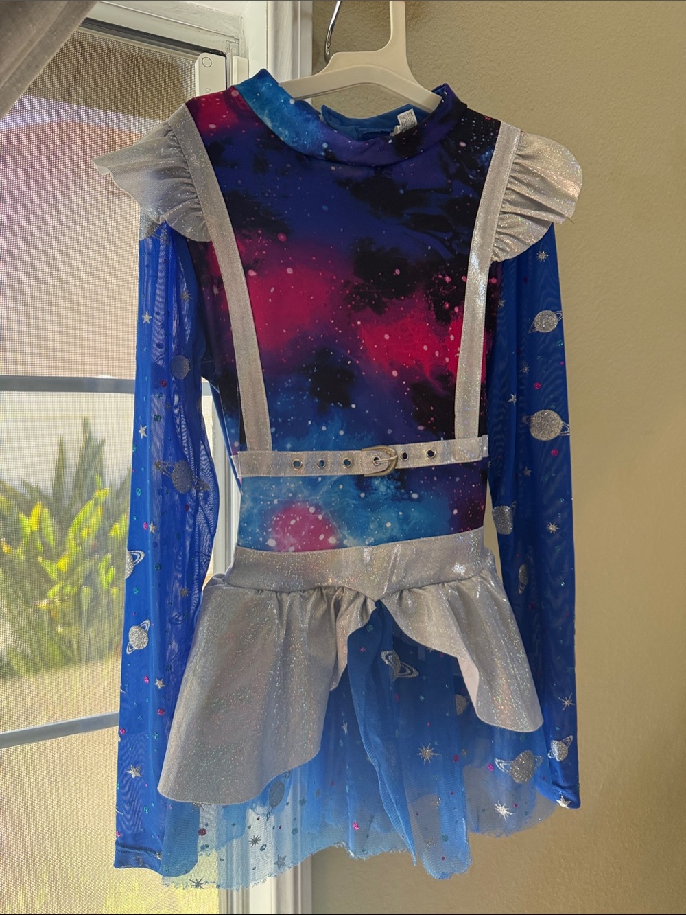 Galaxy Sparkle Kids Space Costume Dress in Blue and Purple (Xenon Costume)